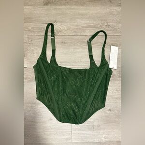 Urban Outfitters Forest Green Lace Corset
